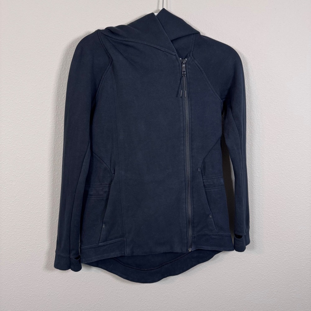 Nike Tech Fleece Cape Asymmetrical Full Zip Hoodie Black Women's XS - Picture 2 of 7